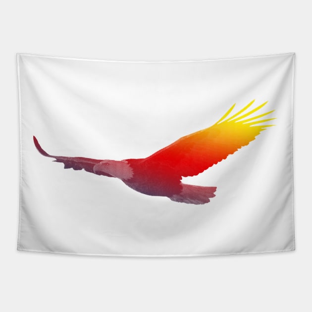 Rainbow Eagle Tapestry by EagleFlyFree