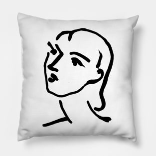 Matisse Line art Portrait Pillow