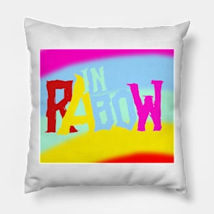 Rainbow typography Pillow