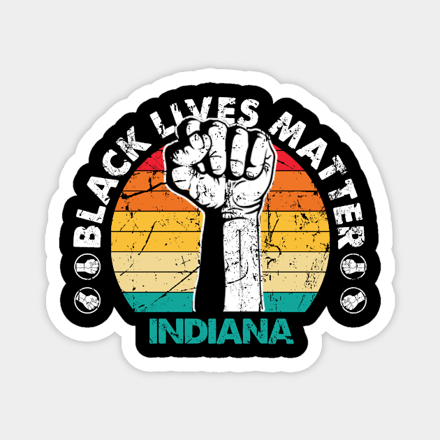 Indiana black lives matter political protest Magnet by Jannysingle