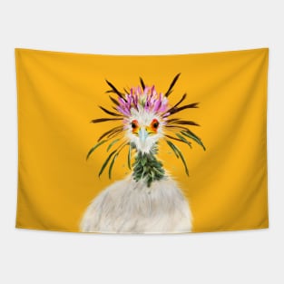 Secretary Bird + Spiny Spider Flower Tapestry