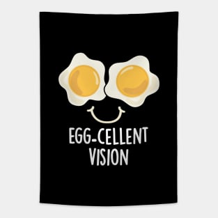 Egg-cellent Vision Cute Egg Pun Tapestry