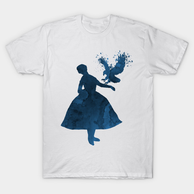 A Girl With An Eagle Watercolor T Shirt Teepublic