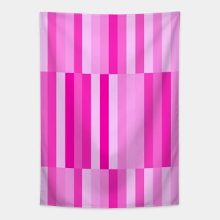 Pink Striped Geometric Pattern Tapestry