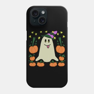 Halloween Cute Ghost With Pumpkin Phone Case