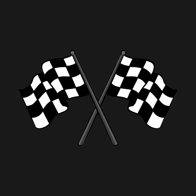 Racing Chequered Flag by fromherotozero