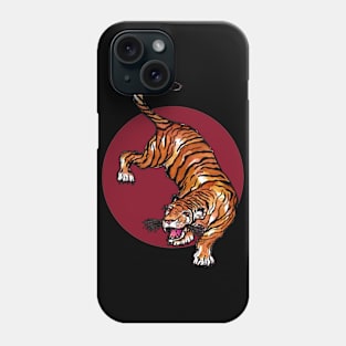 Tiger Red Circle Phone Case