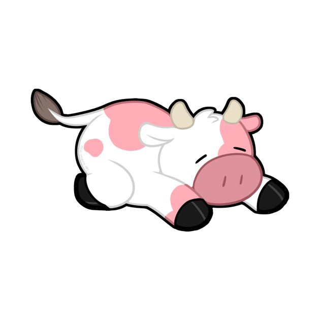 Sleepy Cow - Pink by MissOstrich