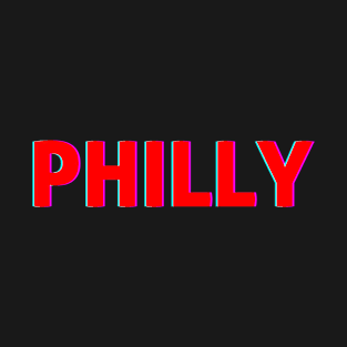 Philly Red Vintage Typography T-Shirt