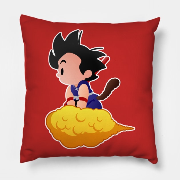 Kid Goku Crossing Pillow by JPenfieldDesigns