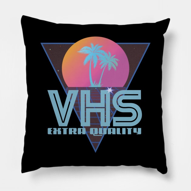 VHS "Extra Quality" #1 Pillow by RickTurner