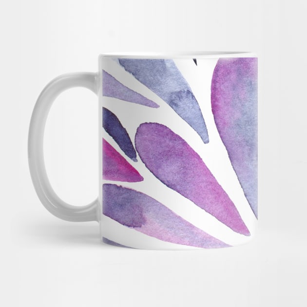 Lavender Coffee Mugs, Lavender Watercolor Cup