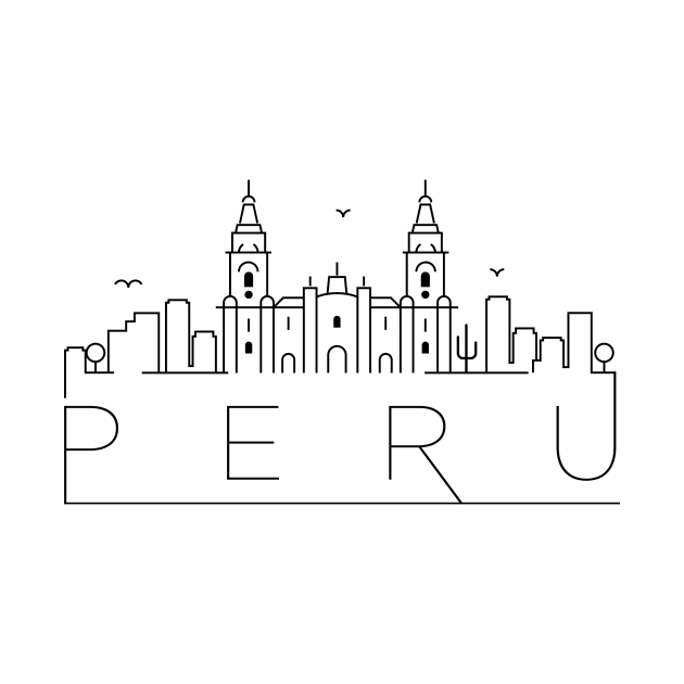 Peru Minimal Skyline by kursatunsal