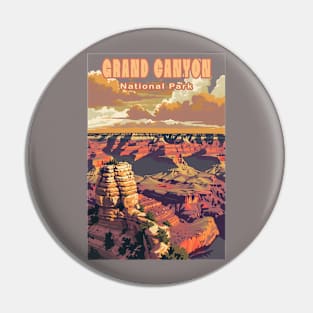 Grand Canyon National Park Vintage Travel Poster Pin