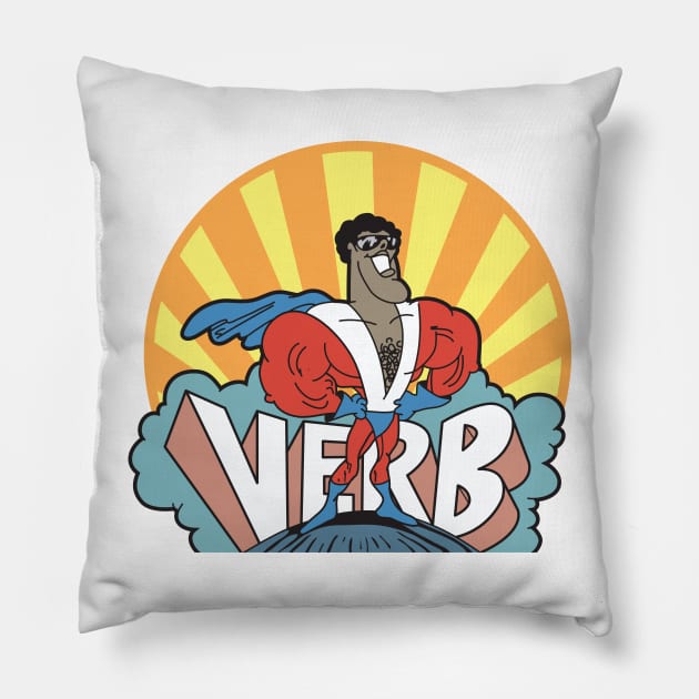 Verb - Schoolhouse Rock Pillow by Chewbaccadoll