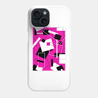 Black White & Pink 60's Style Phone Case