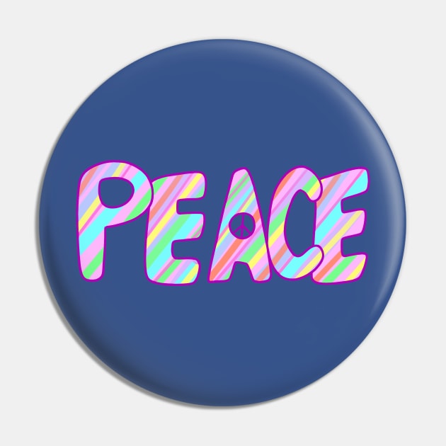 Pastel Rainbow Peace Pin by saradaboru