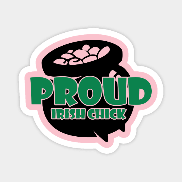 Proud Irish Chick (black) Magnet by nektarinchen