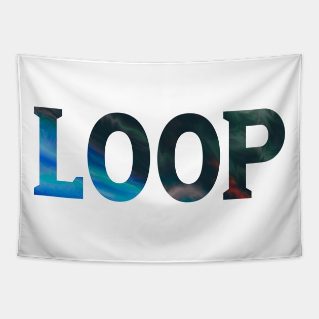 Loop - Psychedelic Style Tapestry by GoatKlan