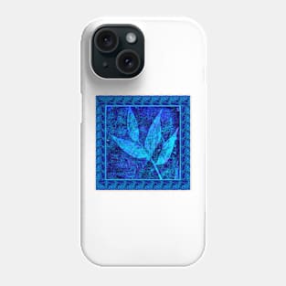 Leaf Square in Blue Phone Case