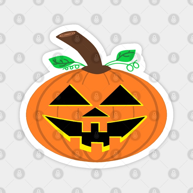 Happy Halloween Pumpkin Magnet by JeanKellyPhoto