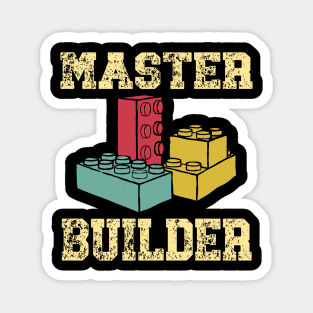 Birthday Master Brick Block Builder Magnet