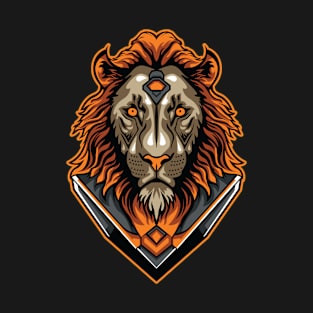 Lion cyborg illustration T-Shirt