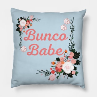 Bunco Babe Floral Dice Game Night Pillow