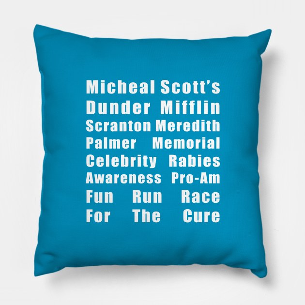 Rabies Awareness Fun Run Pillow by AliceTWD