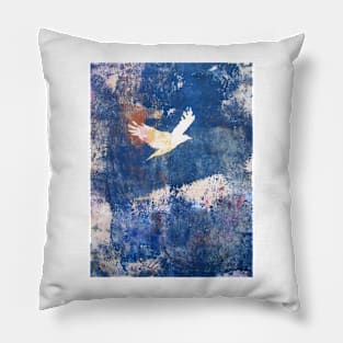 White Bird Flying Above the Clouds Pillow