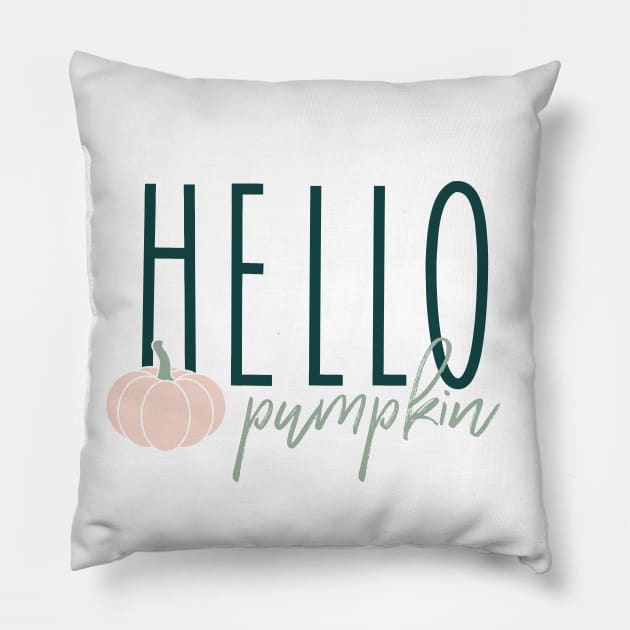 Hello Pumpkin © GraphicLoveShop Pillow by GraphicLoveShop