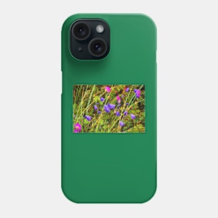 Harebells and Geraniums textured Phone Case