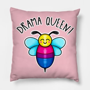 Kawaii LGBT Drama Queen. Bisexual Pride Flag Pillow