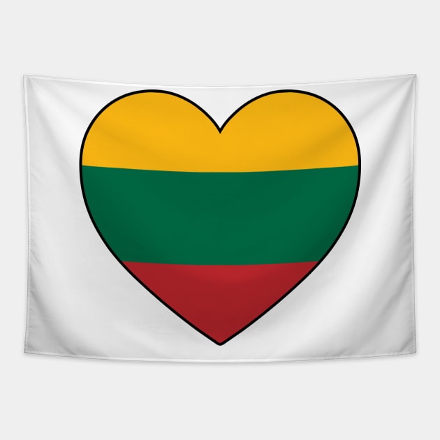 Heart - Lithuania Tapestry by Tridaak