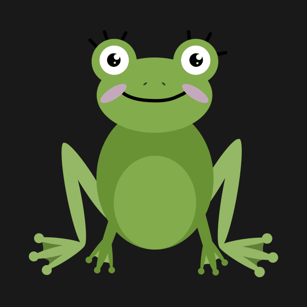 Green girl frog by deadblackpony