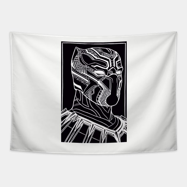 Black Panther Tapestry by Jomeeo