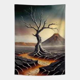 Spooky dead tree Tapestry