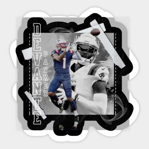 DeVante Parker Football Paper Poster Patriots 3 - Devante Parker