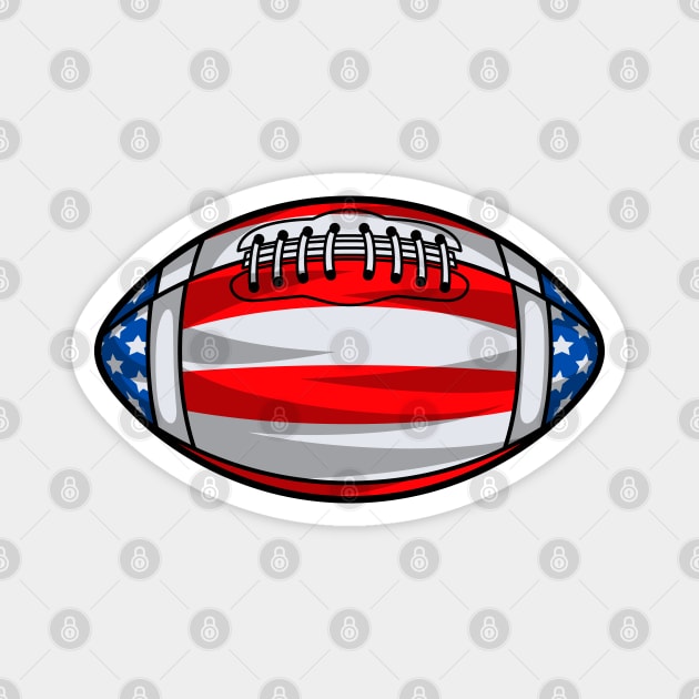 American Football American Flag Magnet by Ardhsells