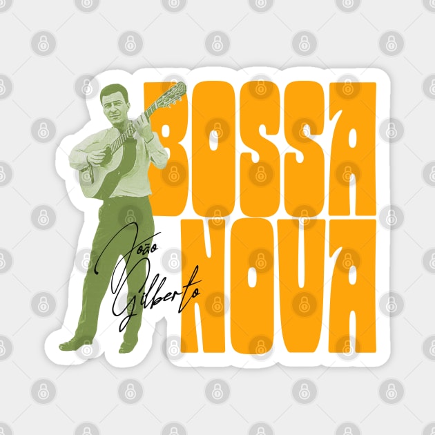 Joao Gilberto Bossa Nova Vintage Fan Art Magnet by darklordpug