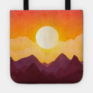 Mellow Mountain Sunset Vintage Seventies Style Snapshot Tote