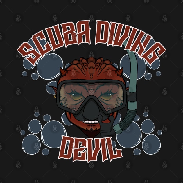 Scuba Diving Devil by RampArt