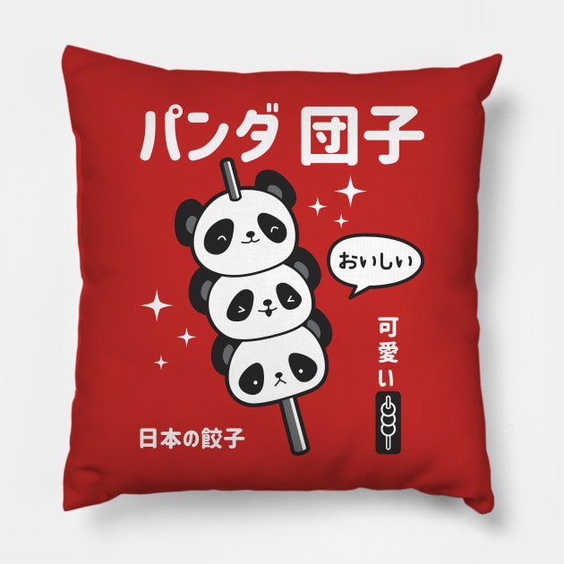 Kawaii Panda Dango Pillow by spacedowl