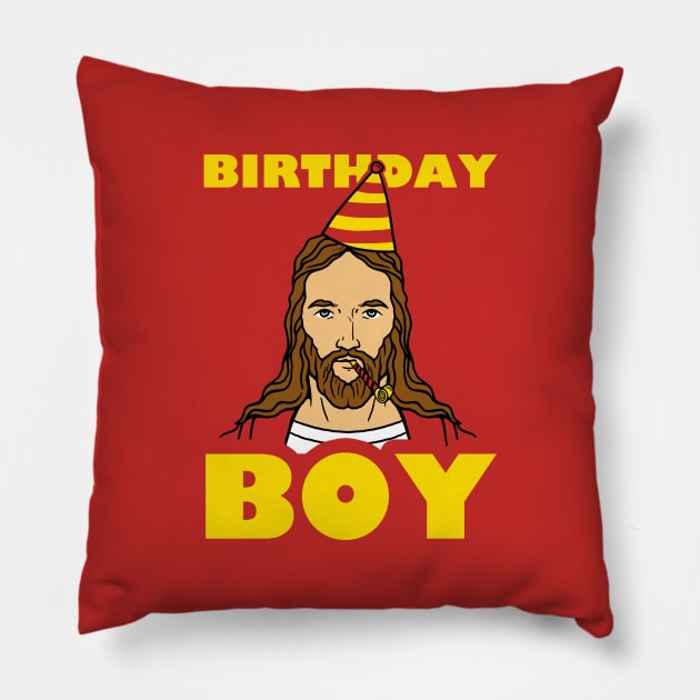 Birthday Boy Pillow by dumbshirts