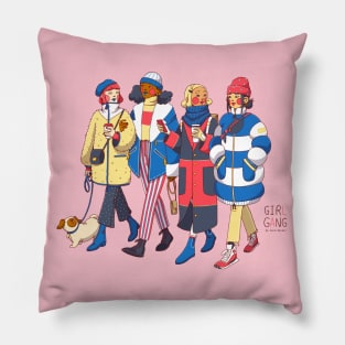 Girl Gang Winter Pillow