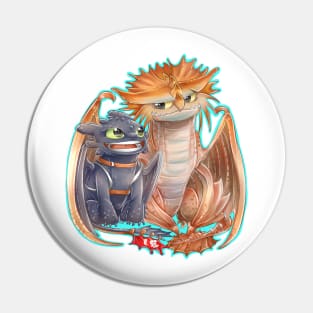 chibi Toothless and Cloudjumper Pin