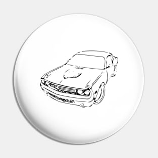 Muscle Car Cartoon Pin