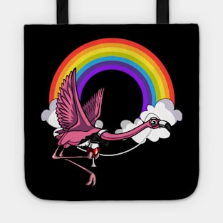 Flamingo Bird Wine Party Tote