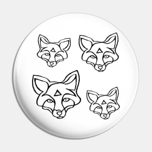 Minimal Fox Pattern, Fox Pack Pin