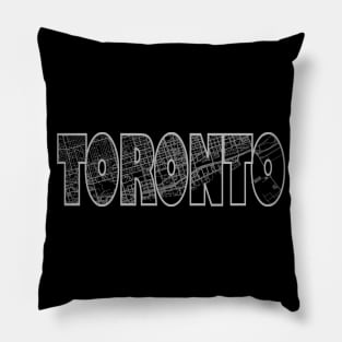 Toronto Street Map Pillow